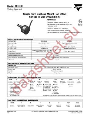 351HE0B4WA1S22 datasheet  